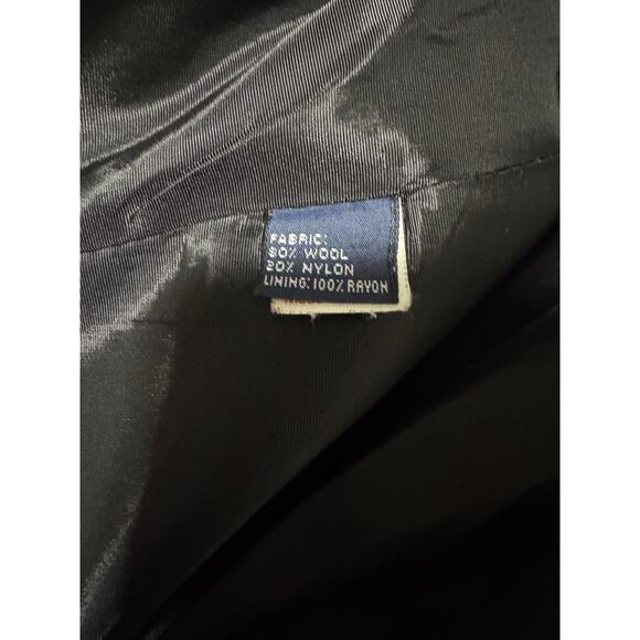 Vintage Hunters Run Tailored Wool Jacket Charcoal gray black velvet collar (8) - Picture 7 of 7